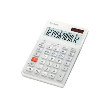 Casio Battery & Solar Powered Desk Calculator - JE-12E-WE-WA-EP product image