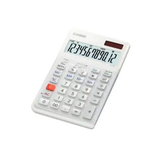 Casio Battery & Solar Powered Desk Calculator - JE-12E-WE-WA-EP product image
