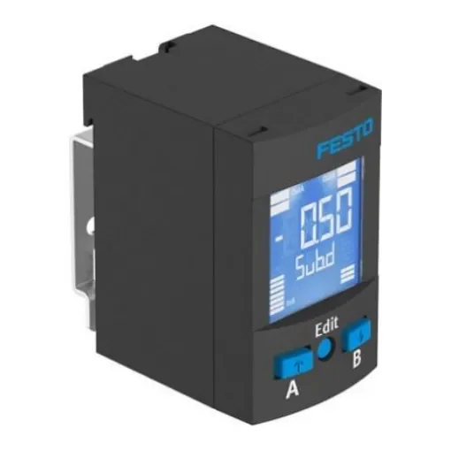 Festo Pressure Sensor, 20 - 30V dc, IP65, IP67 -1 bar - SPAU-V1R-W-Q4D-L-PNLK-PNVBA-M12D product image