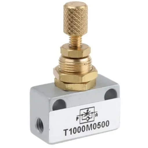 Norgren T1000 Series Threaded Flow Regulator, M5 Female Inlet Port x M5 Female Outlet Port - T1000M0500 product image