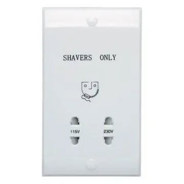 Ansell White 2 Gang Shaver Socket, Indoor Use - ADVSS product image