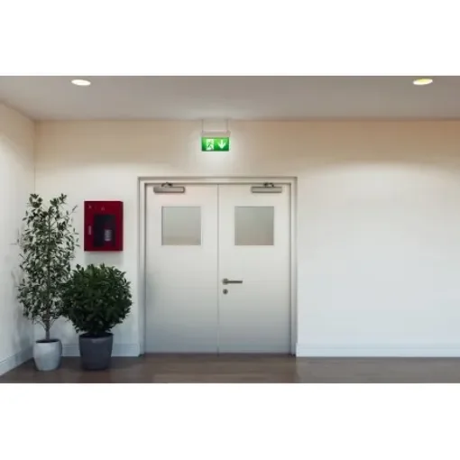 Ansell LED Emergency Exit Sign, Surface Mount, 3 W, Maintained, Non Maintained - AE3LED/3M/W product image