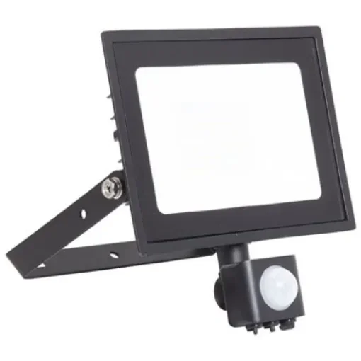Ansell AEDELED, Security Floodlight, 30 W, 2800 lm, IP44 PIR, 220/240 V - AEDELED30/CW/PIR product image