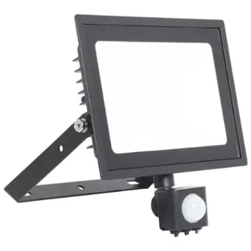 Ansell AEDELED, Security Floodlight, 50 W, 4400 lm, IP44 PIR, 220/240 V - AEDELED50/CW/PIR product image