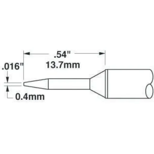 Metcal STTC 0.4 mm Conical Soldering Iron Tip for use with MX-H1-AV, MX-RM3E - STTC-006 product image