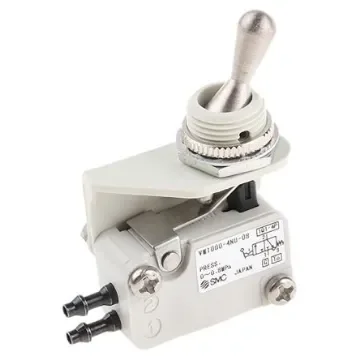 SMC Toggle Lever 3/2 Pneumatic Manual Control Valve VM1000 Series, 2.5mm, III B - VM1000-4NU-08 product image