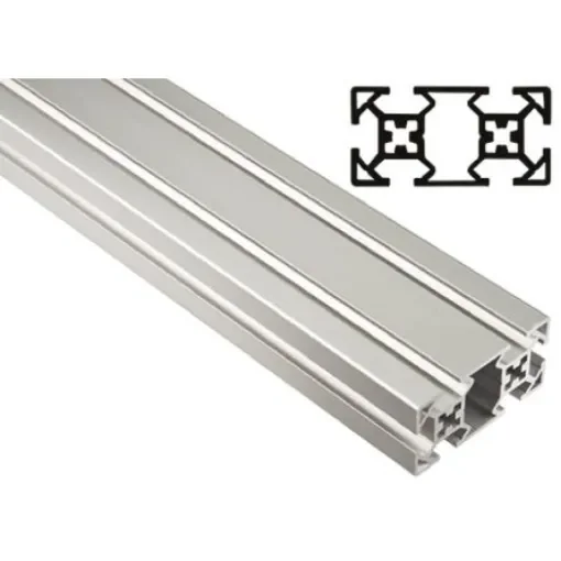 FlexLink Silver Aluminium Profile Strut, 30 x 60 mm, 7.2mm Groove, 1000mm Length, Series XF - XFBM 1X30X60 product image
