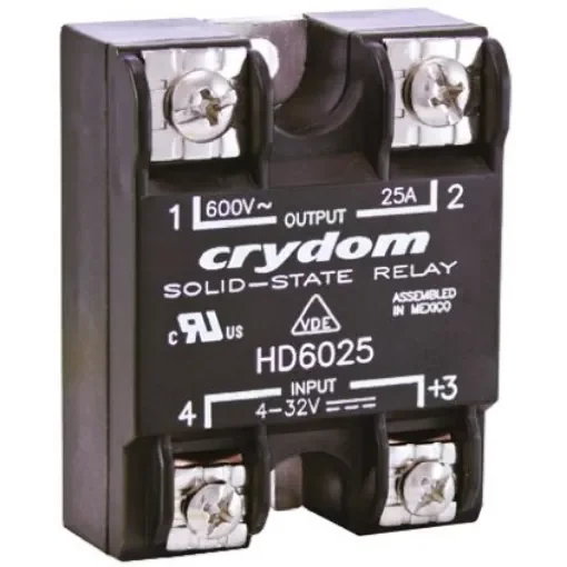 Sensata Crydom Solid State Relay, 25 A Load, Panel Mount, 660 V ac Load, 32 V Control - HD6025 product image