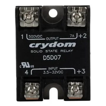 Sensata Crydom 1-DC Series Solid State Relay, 7 A Load, Surface Mount, 500 V Load, 32 V Control - D5D07 product image