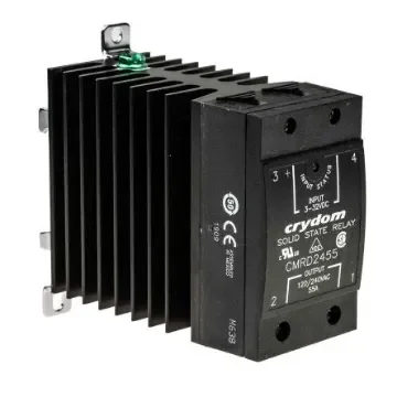 Sensata Crydom Solid State Relay, 55 A Load, DIN Rail Mount, 280 V Load, 32 V Control - CMRD2455 product image