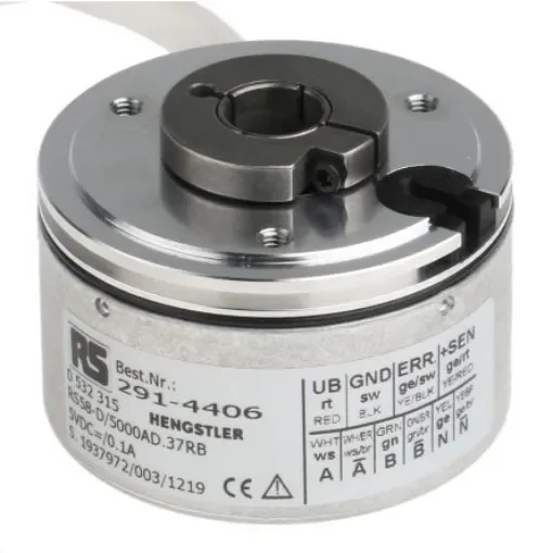 Hengstler RI58-D Series Incremental Incremental Encoder, 5000 ppr, RS422 Signal, Hollow Type, 12mm Shaft - RS0-532-315 product image