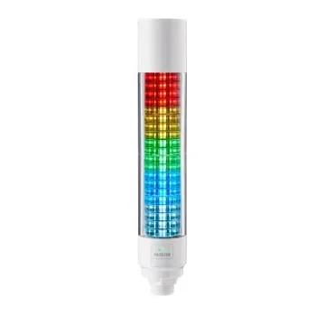 Patlite LB6-IL Series Amber, Blue, Cyan, Green, Purple, Red, White Buzzer IO-Link Signal Tower, 21 Lights, 24 V, Upright - LB6-20ILWCBW product image