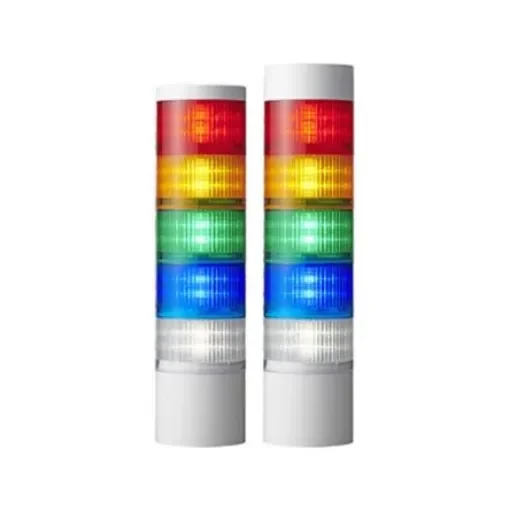 Patlite LR10 Series Amber, Green, Red Signal Tower, 24 V, Upright - LR10-102WJNW-R product image