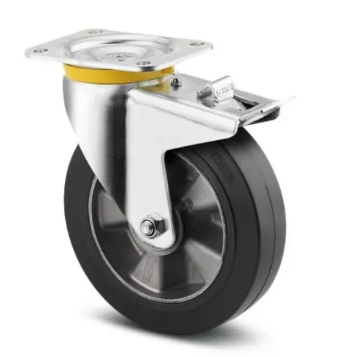 Tente Braked Swivel Castor Wheel, 300kg Capacity, 125mm Wheel - 4687 IEP 125/50 P63 product image