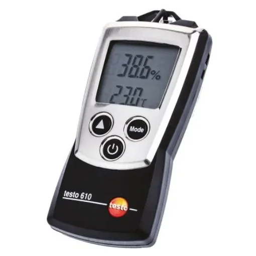 Testo 610 Handheld Hygrometer, ±2.5 %RH Accuracy, +50°C Max, 100%RH Max - 0560 0610 product image