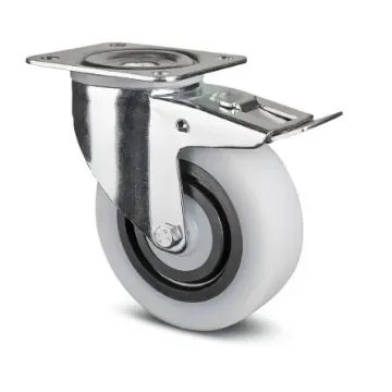 Tente Braked Swivel Castor Wheel, 200kg Capacity, 125mm Wheel - 3477 HUR 125/36 P62 NOIR product image