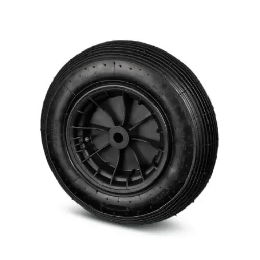 Tente Black Polypropylene Plain Bearing Trolley Wheel, 140kg - PPO 400-D25 LM74 4PR NOIR product image