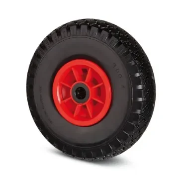 Tente Black, Red Polypropylene Roller Bearing, Wheel Centre Made of Polypropylene Trolley Wheel, 75kg - PNR 260/75-D25 LM74ROUGE product image