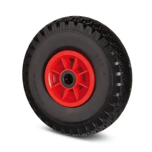 Tente Black, Red Polypropylene Roller Bearing, Wheel Centre Made of Polypropylene Trolley Wheel, 75kg - PNR 260/75-D25 LM74ROUGE product image