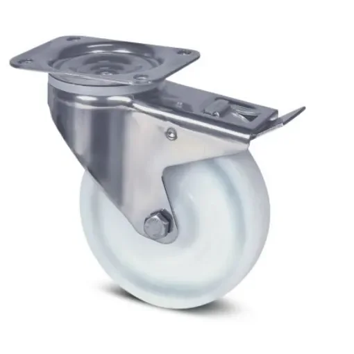 Tente Braked Swivel Castor Wheel, 400kg Capacity, 200mm Wheel - 8377 UOD 200/50 P63 BLANC product image