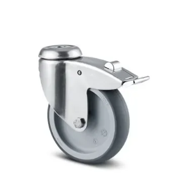 Tente Braked Swivel Castor Wheel, 80kg Capacity, 100mm Wheel - 7477 PJO 100/32 P30-13 product image