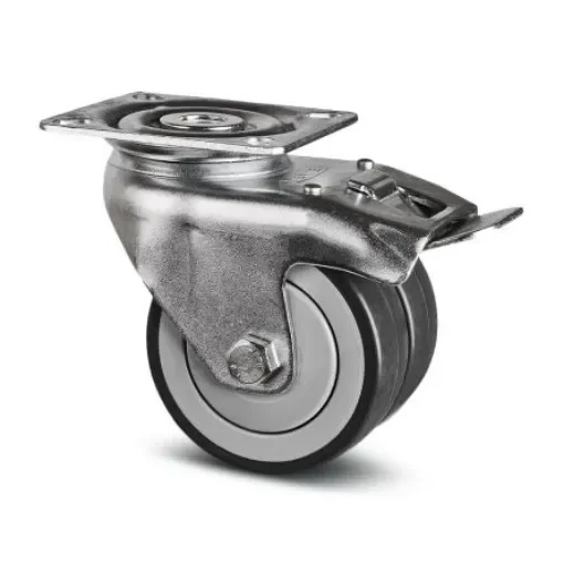 Tente Braked Swivel Castor Wheel, 85kg Capacity, 75mm Wheel - 1977 PJP 075/25 P50 product image