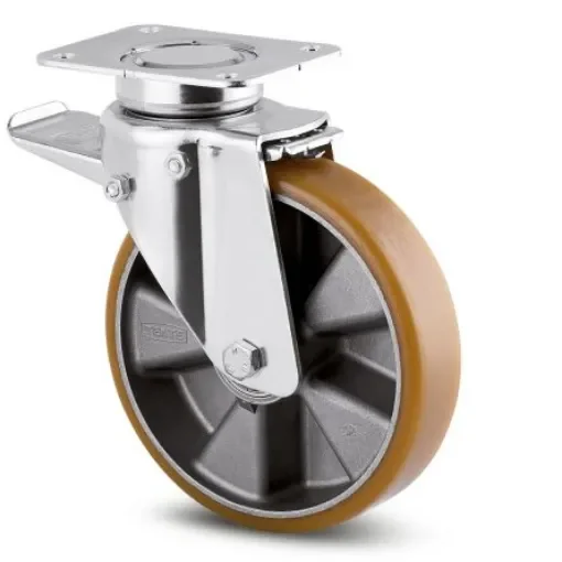 Tente Braked Swivel Castor Wheel, 600kg Capacity, 160mm Wheel - 3642 ITP 160 P63 92SH product image