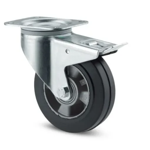 Tente Braked Swivel Castor Wheel, 400kg Capacity, 200mm Wheel - 3477 IEP 200/50 P63 product image