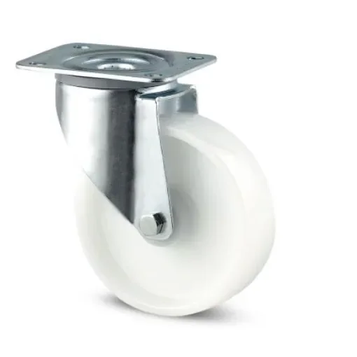 Tente Fixed Castor Wheel, 350kg Capacity, 200mm Wheel - 3470 UOR 200/50 P63 BLANC product image