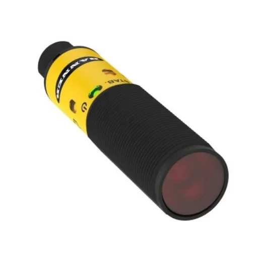 Banner Retroreflective Photoelectric Sensor, Barrel Sensor, 6 m Detection Range - S18-2VPLP-Q8 product image