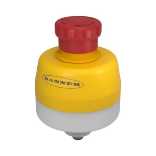 Banner SSA-EB Series Pull/Twist to Release, Push to Shut Off Illuminated Emergency Stop Push Button, Threaded, 30mm - SSA-EB1PL-02ECQ5B product image