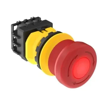 Banner SSA-EB Series Pull/Twist to Release, Push to Shut Off Illuminated Emergency Stop Push Button, Panel Mount, 30mm - SSA-EB1PL1-02 product image
