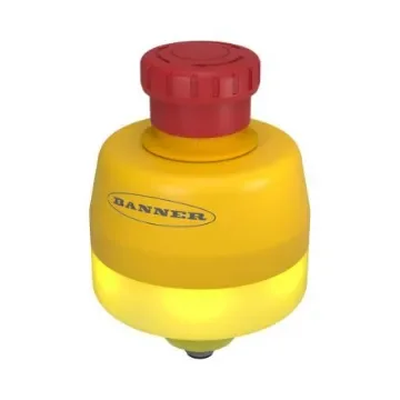 Banner SSA-EB Series Pull/Twist to Release, Push to Shut Off Illuminated Emergency Stop Push Button, Threaded, 30mm - SSA-EB1PLYR-02ECQ5A product image