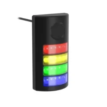 Banner TLF100 Series Blue, Green, Red, Yellow LED Beacon, 4 Lights, 24 V dc, Flush Mount - TLF100PDLBGYRAQP product image