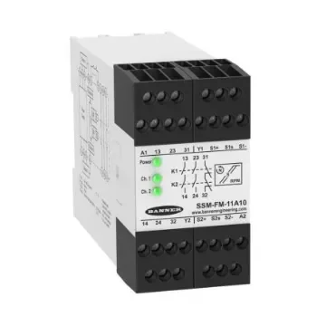 Banner Speed Monitoring Relay, 24V ac/dc - SSM-FM-11A10 product image