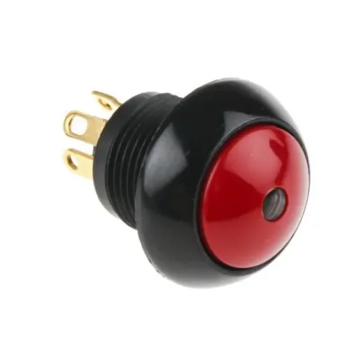 Otto Illuminated Push Button Switch, Momentary, Panel Mount, 11mm Cutout, SPDT, IP68S - LP9-11131F21 product image