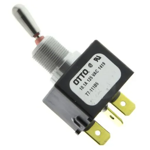 Otto Toggle Switch, Panel Mount, On-On, SPDT, Tab Terminal - T7-111B5 product image