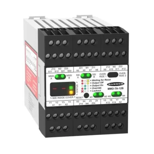Banner MMD Safety Monitoring Safety Relay, 24V dc, Dual-Channel, 2 Safety Contacts - MMD-TA-12B product image