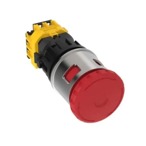 Banner SSA-EB Series Push to Shut Off, Turn Release Illuminated Emergency Stop Push Button, Panel Mount, 30mm Cutout, 2 - SSA-EB1ML2P-12 product image