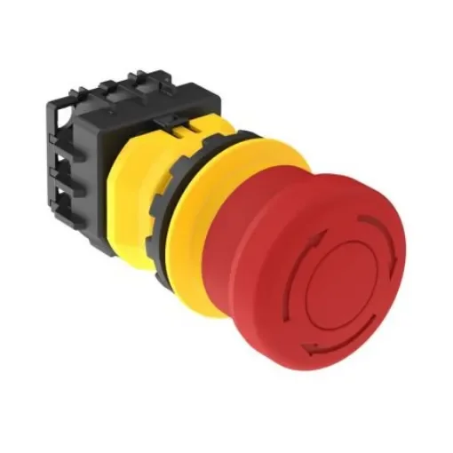 Banner SSA-EB1 Series Pull to Release Emergency Stop Push Button, Panel Mount, 30mm Cutout, DPST, IP65 - SSA-EB1P-02 product image