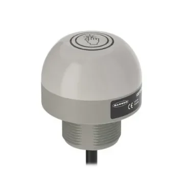 Banner Capacitive Switch Momentary NO,Illuminated, Green, Red, Yellow, PNP, IP67, IP69K Polycarbonate - K50APT2FGRBF2QP product image