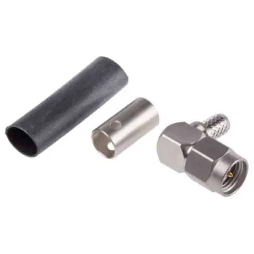 Radiall, Plug Cable Mount SMA Connector, 50O, Crimp Termination, Right Angle Body - R125176001 product image