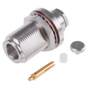 Radiall, Jack Panel Mount N Connector, 50O, Clamp Termination, Straight Body - R161322000W product image
