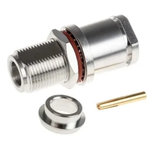 Radiall, Jack Panel Mount N Connector, 50O, Clamp Termination, Straight Body - R161332000W product image
