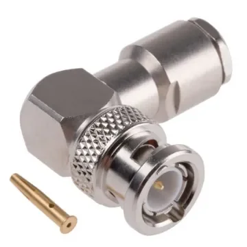 Radiall, Plug Cable Mount BNC Connector, 75O, Clamp Termination, Right Angle Body - R142157000W product image