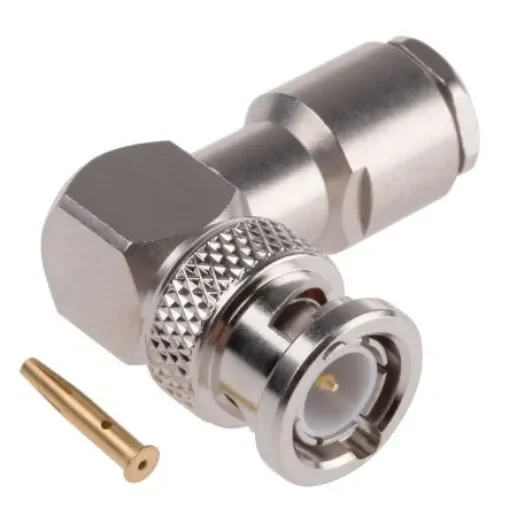 Radiall, Plug Cable Mount BNC Connector, 75O, Clamp Termination, Right Angle Body - R142157000W product image