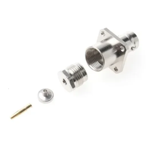 Radiall, Jack Flange Mount BNC Connector, 50O, Clamp Termination, Straight Body - R141254000W product image