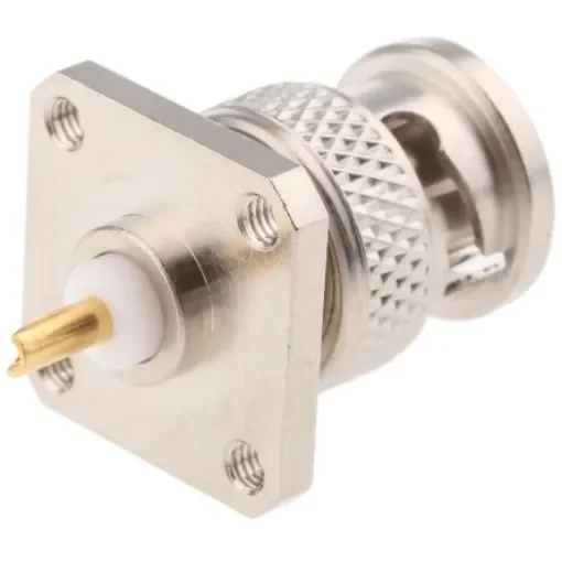 Radiall, Plug Flange Mount BNC Connector, 50O, Solder Termination, Straight Body - R141440000W product image