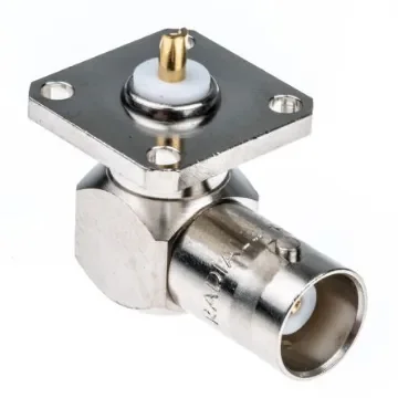Radiall, Jack Flange Mount BNC Connector, 50O, Solder Termination, Right Angle Body - R141654000 product image