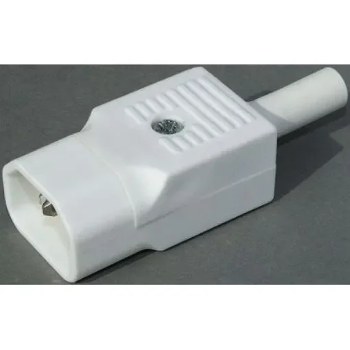 Bulgin C14 Cable Mount IEC Connector Male, 10A, 250 V - PX0686/WH product image